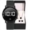 Kit De Presente Feminino Orizom Maria Relogio Digital Silicone Strass Preto Orizom
