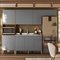 Cozinha Completa Soul 9 Portas 1 Gaveta Mdf-Mdp 249Cm Freijó E Gris