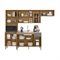 Cozinha Completa Soul 9 Portas 1 Gaveta Mdf-Mdp 249Cm Freijó E Gris