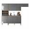 Cozinha Completa Soul 9 Portas 1 Gaveta Mdf-Mdp 249Cm Freijó E Gris
