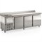 Balcão De Encosto Balcão Refrigerado Gelopar Gbfe250ce 765L 3 Portas Inox Com Pia 220V