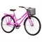 Bicicleta Paradise Urbana Aro 26 Quadro Aço 1 Marcha Rosa Chicle Free Action