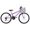 Bicicleta Donna Mountain Bike Aro 24 Quadro Aço 18 Marchas V-Brake Lilás Free Action