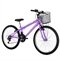 Bicicleta Donna Mountain Bike Aro 24 Quadro Aço 18 Marchas V-Brake Lilás Free Action