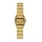 Relógio Feminino Textura Bezel Octogonal Analógico Metal Dourado Azul Mondaine