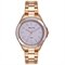 Relógio Feminino Analógico Cerâmica Facetada Rosé Com Pulseira Aço Inox Séculus