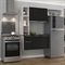 Cozinha Compacta com Armario e Balcao MP2004 Sofia Multimoveis Branca/Preta