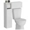 Armário de Banheiro para vaso sanitário  c/ suporte para papel higiênico e 2 Portas Multimóveis Bco