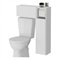 Armário Banheiro para Vaso Sanitário c/ Suporte Papel Higiênico e 2 Portas Multimóveis MP5028 Branco