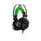 OLD Headset Gamer Warrior Swan USB+P2 Stereo Preto e Verde - PH225