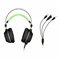 OLD Headset Gamer Warrior Swan USB+P2 Stereo Preto e Verde - PH225